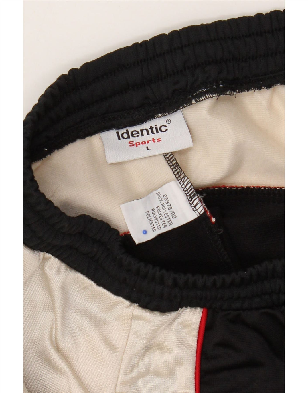 Pantalones de chándal Identic para hombre, talla grande, color negro, poliéster
