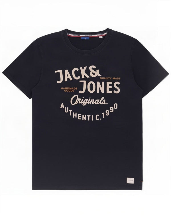 Jack & Jones Camiseta gráfica para hombre Top XL Algodón azul marino