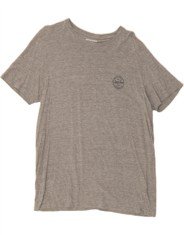 JACK & JONES Mens T-Shirt Top XL Grey Cotton Vintage Jack & Jones and Second-Hand Jack & Jones from Messina Hembry 
