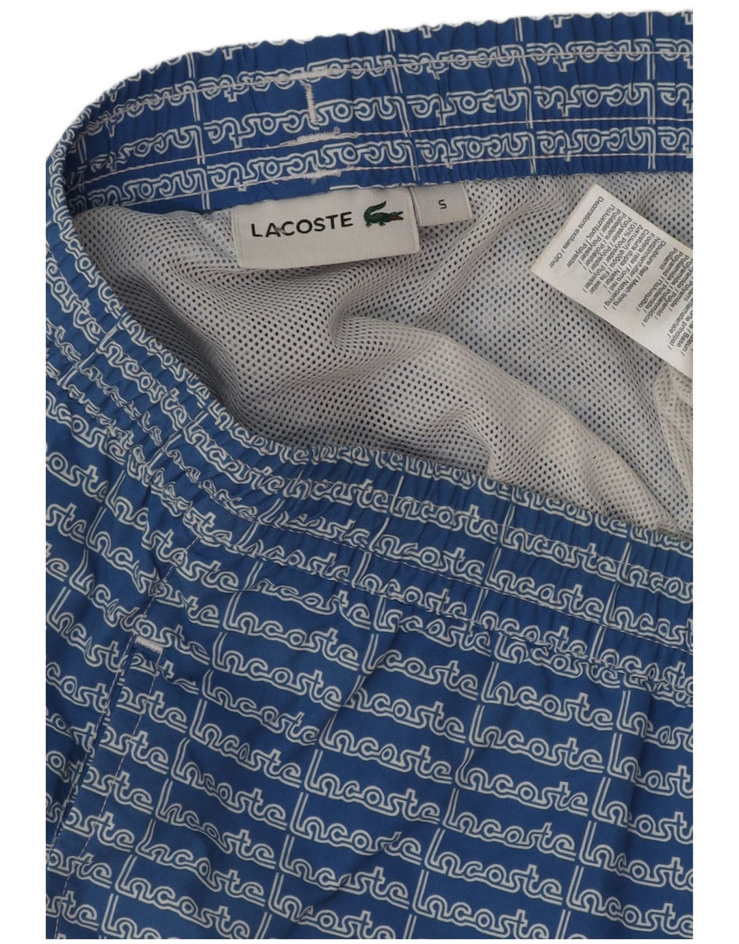 Lacoste Bañador gráfico para hombre talla 5 grande poliéster azul
