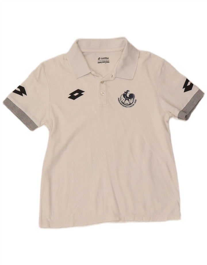 Lotto Polo Gráfico Para Hombre Blanco Mediano