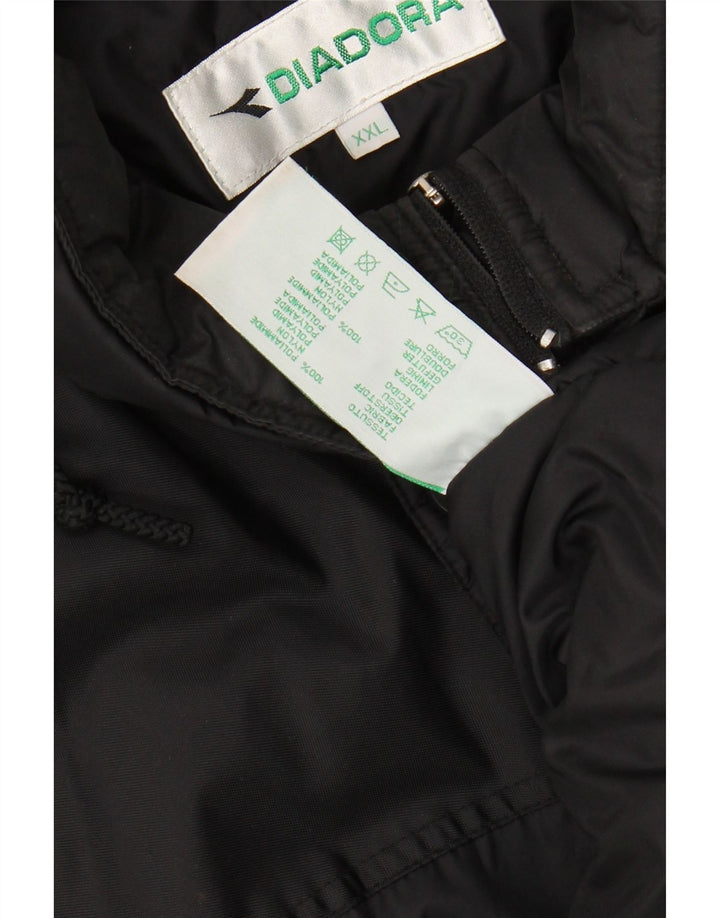 DIADORA Chaqueta cortavientos holgada para hombre UK 44 2XL Negro