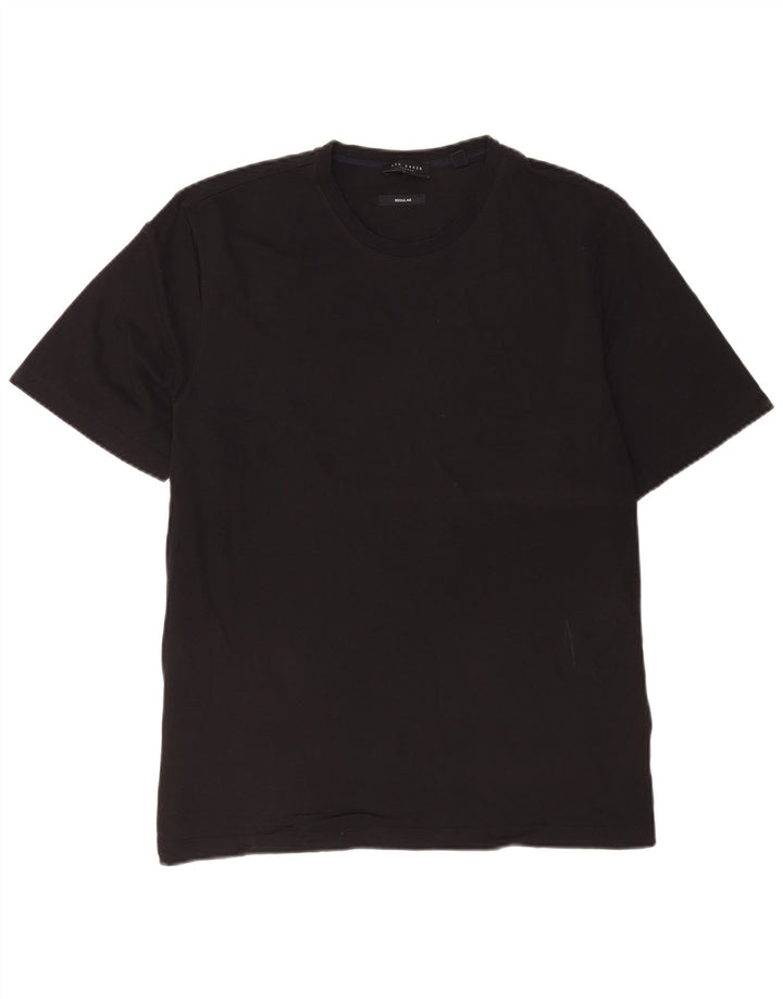 Ted Baker - Camiseta regular para hombre, talla 4, algodón negro grande