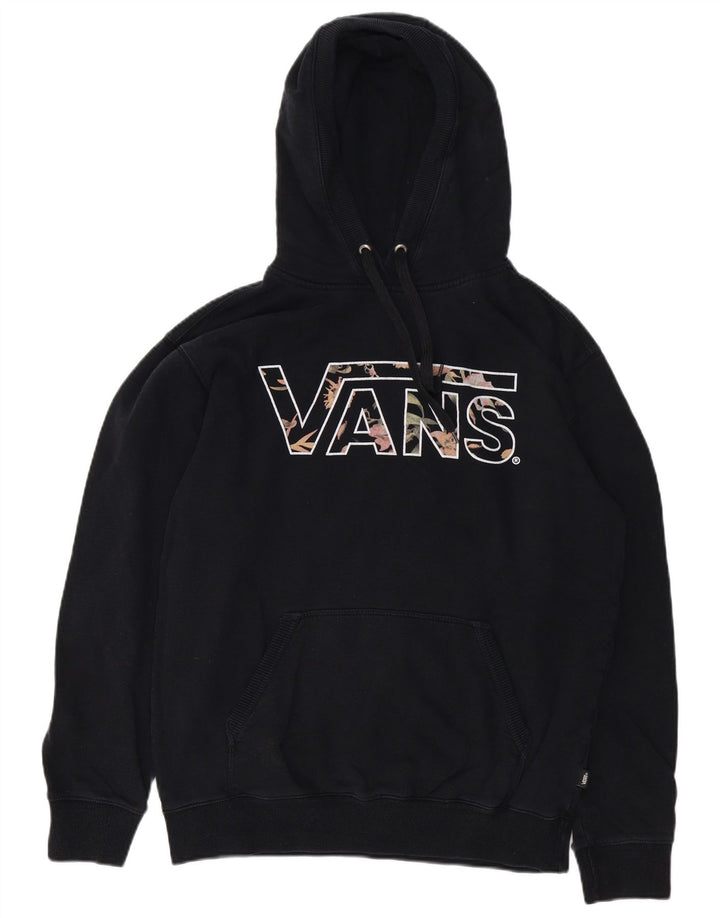 VANS Hombre Graphic Sudadera con capucha Jumper Large Negro Algodón