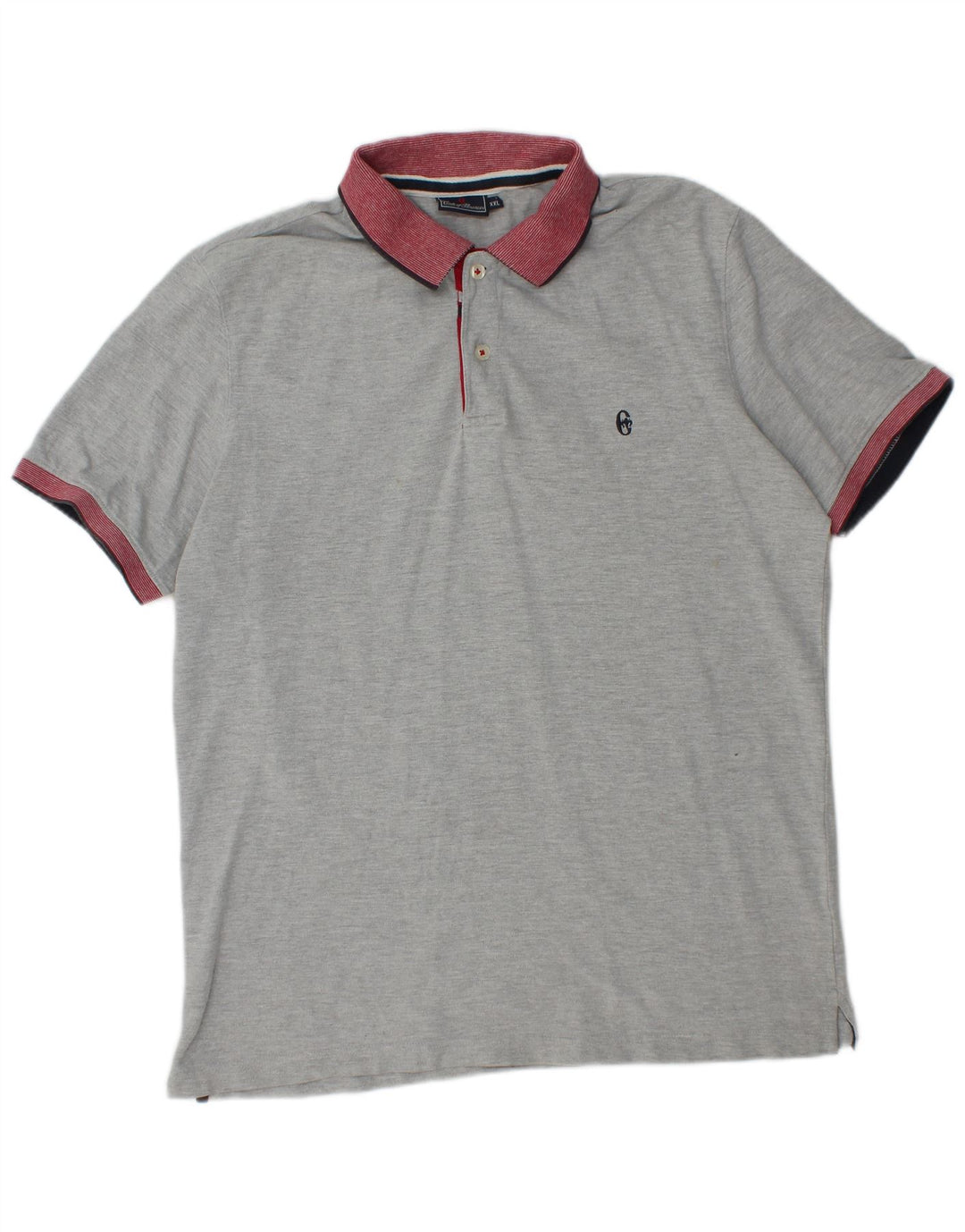 CONTE OF FLORENCE Polo para hombre 2XL Algodón gris