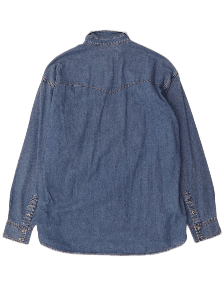 Lee Camisa Vaquera Para Hombre Algodón Azul Grande
