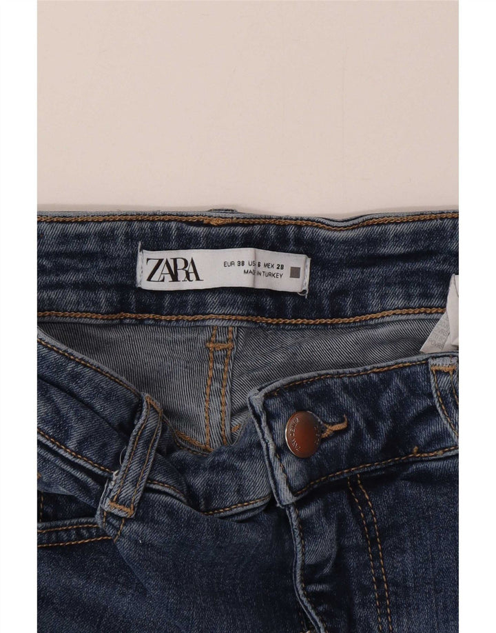 Zara Jeans Acampanados Para Mujer EU 38 Small W28 L32 Algodón Azul