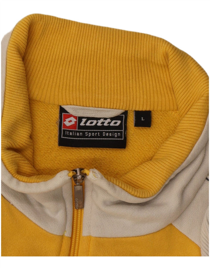 LOTTO Chaqueta superior de chándal para mujer UK 40 Large Yellow Colourblock