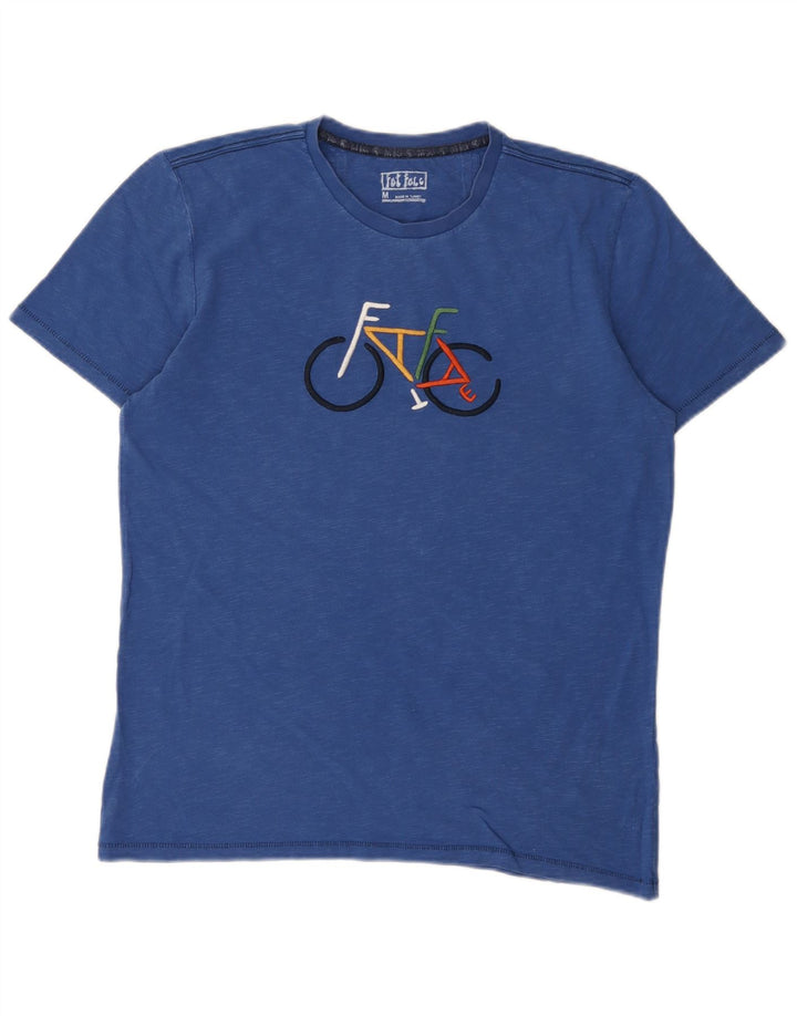 Camiseta gráfica para hombre Fat Face Top de algodón azul medio