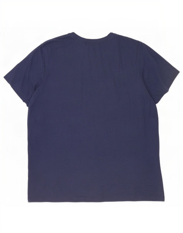 Camiseta Nike Hombre Top XL Azul Marino Algodón