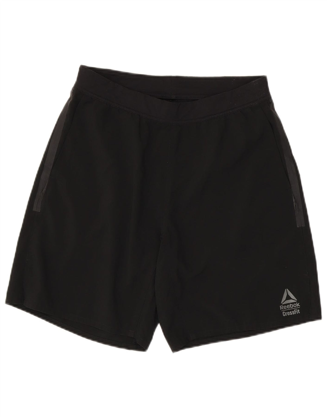 Reebok - Pantalones cortos deportivos para hombre, talla pequeña, poliéster negro