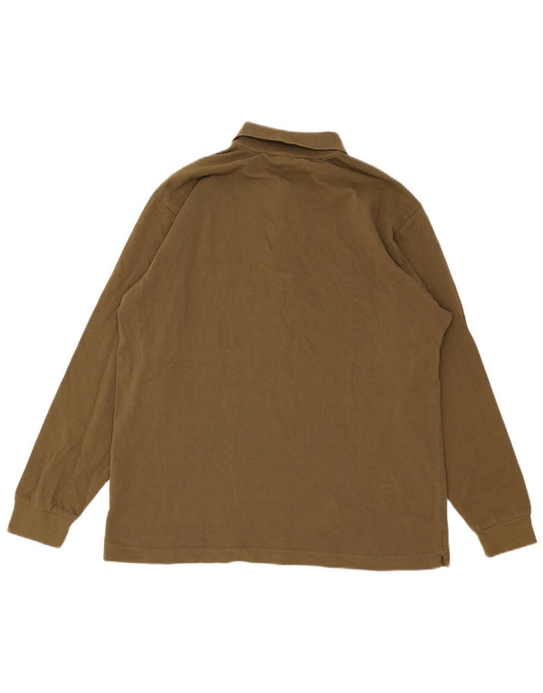 Kappa Polo De Manga Larga De Algodón Caqui Mediano Hombre