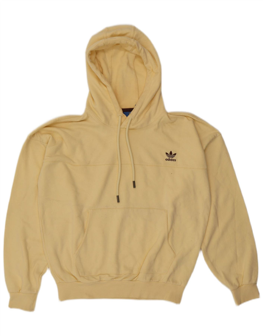Adidas Jersey con capucha extragrande para mujer UK 14 Algodón amarillo medio