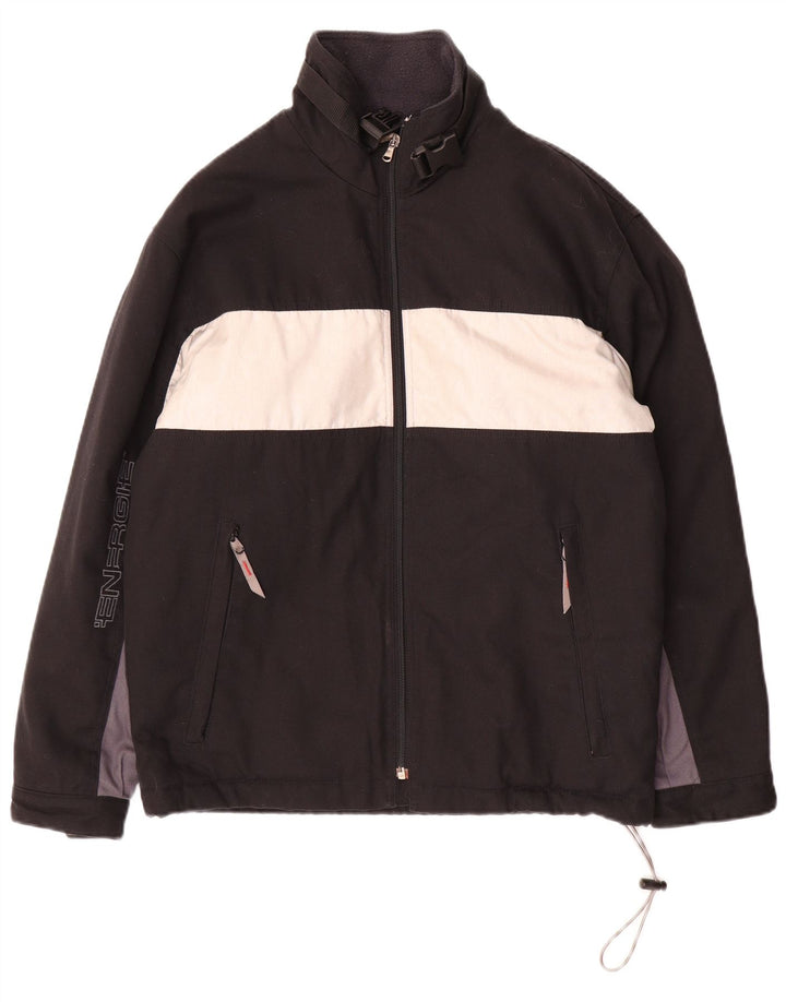 Chaqueta cortavientos Energie para hombre UK 36 Small Negro Colorblock Poliéster