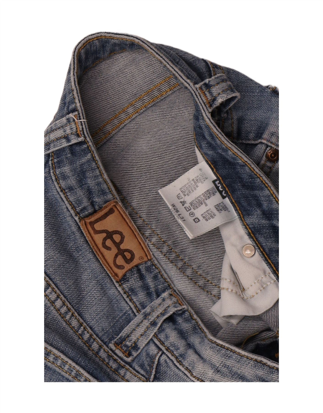 Vaqueros Acampanados Lee Mujer W26 L31 Algodón Azul