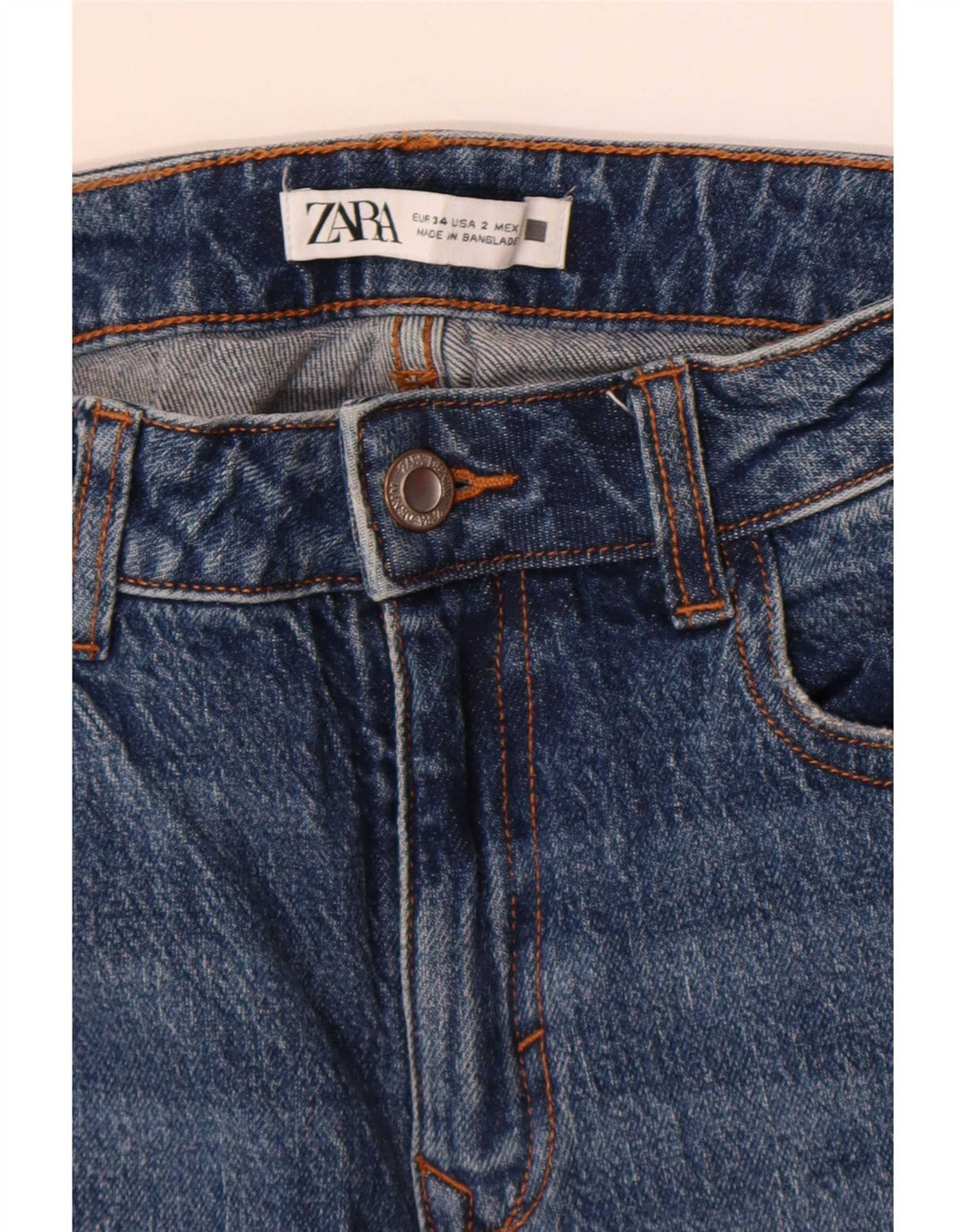 Zara Vaqueros Acampanados Mujer EU 34 2XS W24 L34 Azul