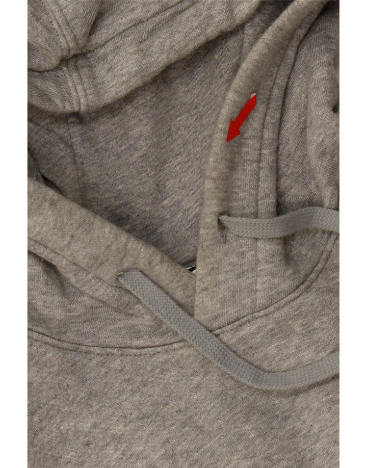 Nike Jersey con capucha y estampado gráfico de algodón moteado en gris medio