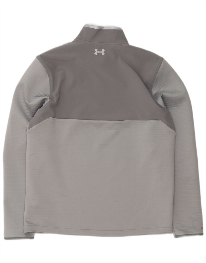 Under Armour Hombre Jersey Chándal Top Grande Gris Colorblock Deportes
