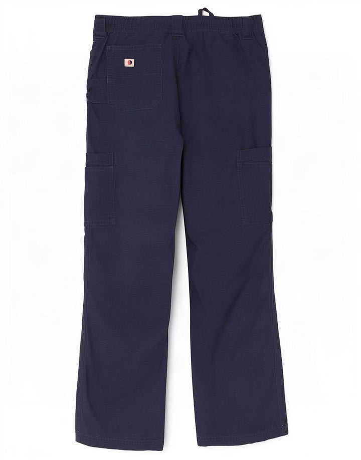 Carhartt Pantalón Cargo Recto Mujer Mediano W30 L30 Algodón Azul Marino
