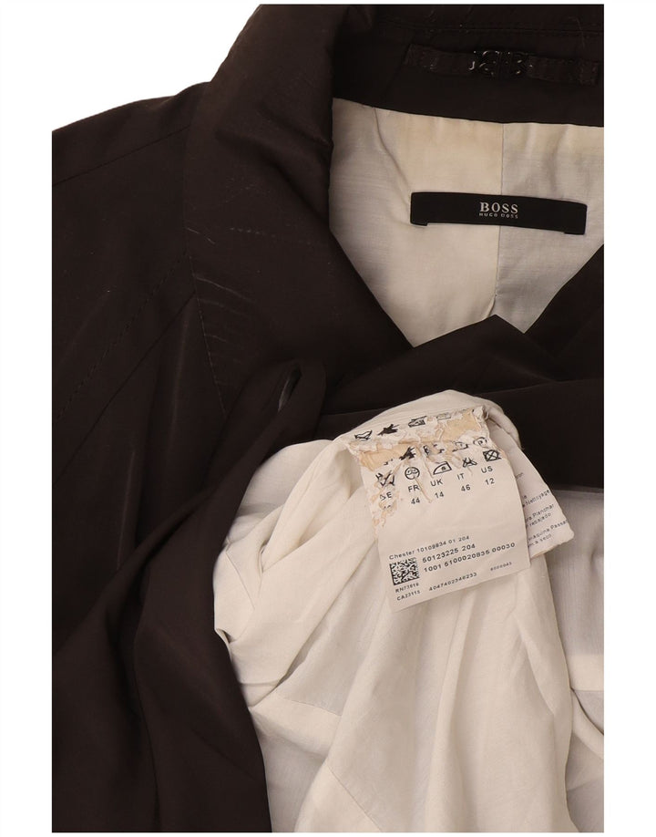 Gabardina Hugo Boss para mujer UK 40 Poliéster gris medio