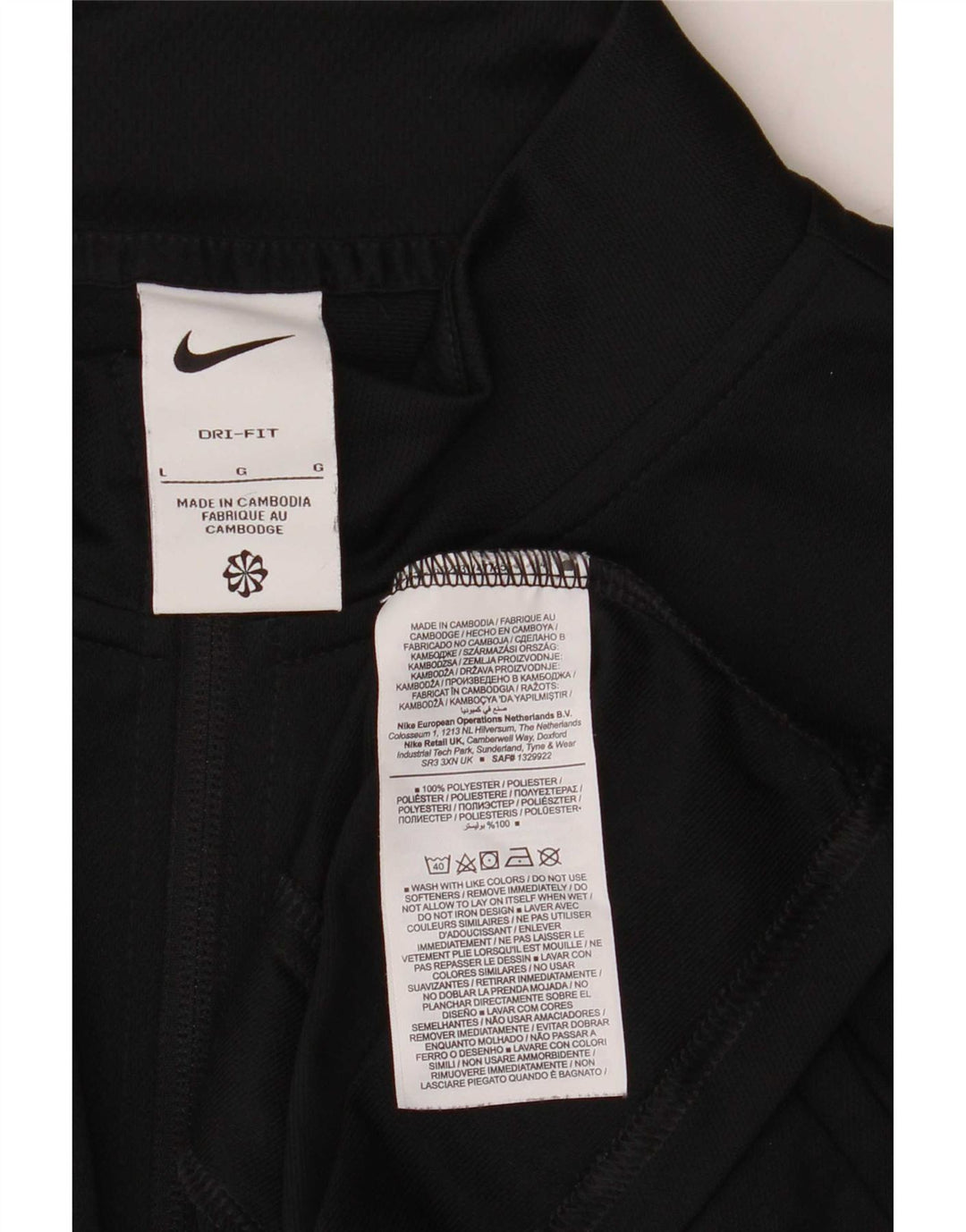 Nike - Chaqueta de chándal para hombre, talla grande, poliéster negro