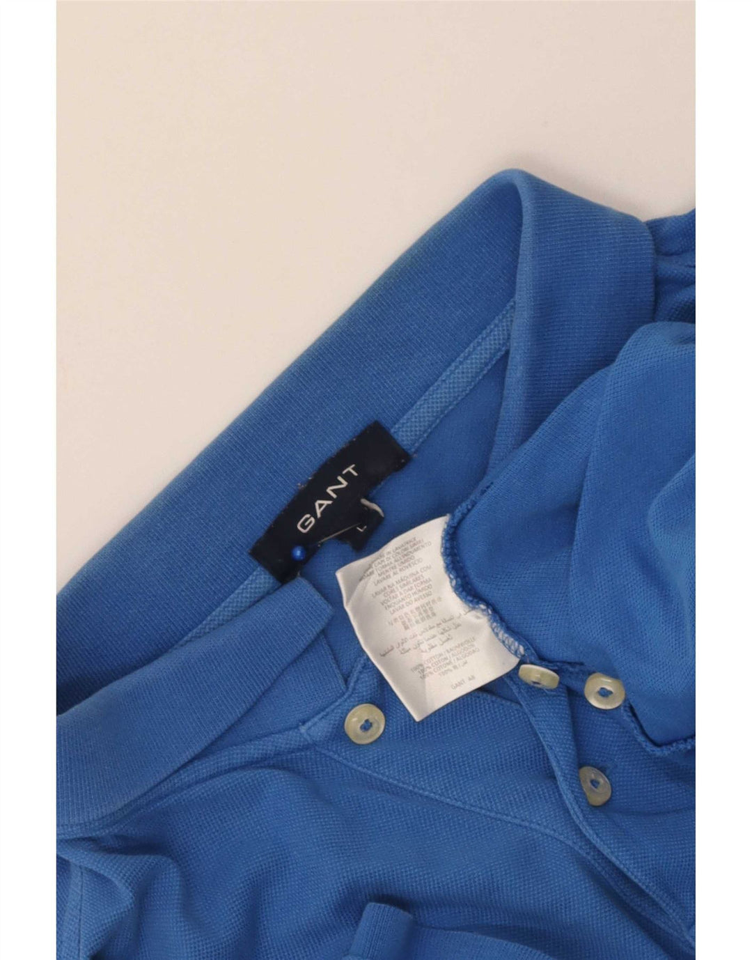 Gant Polo Hombre Grande Azul Algodón