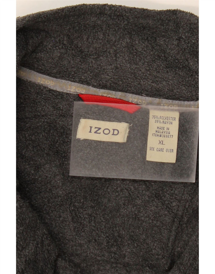 IZOD Mens Fleece Jacket UK 42 XL Grey Polyester Vintage Izod and Second-Hand Izod from Messina Hembry 