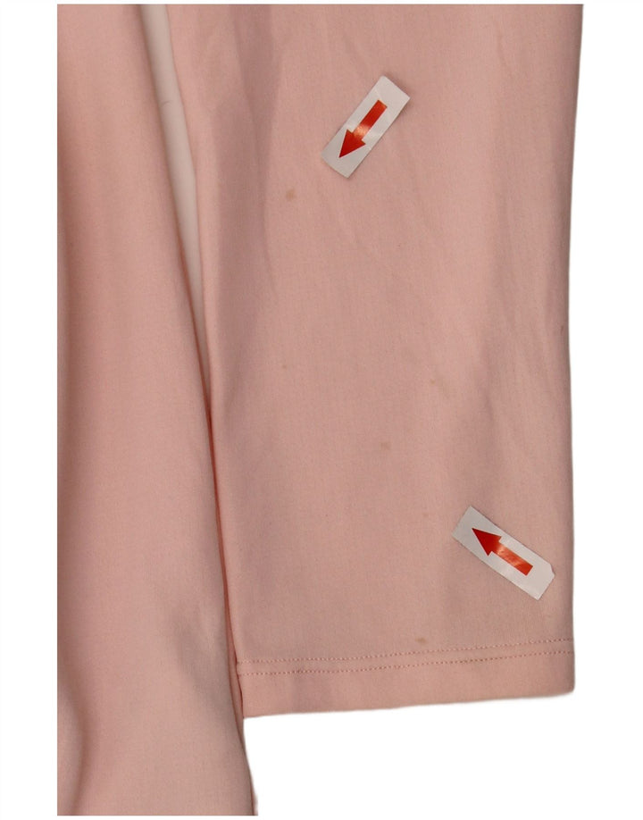 Nike Mujer Oversize Graphic Zip Neck Jersey Chándal Top UK 6 XS Rosa