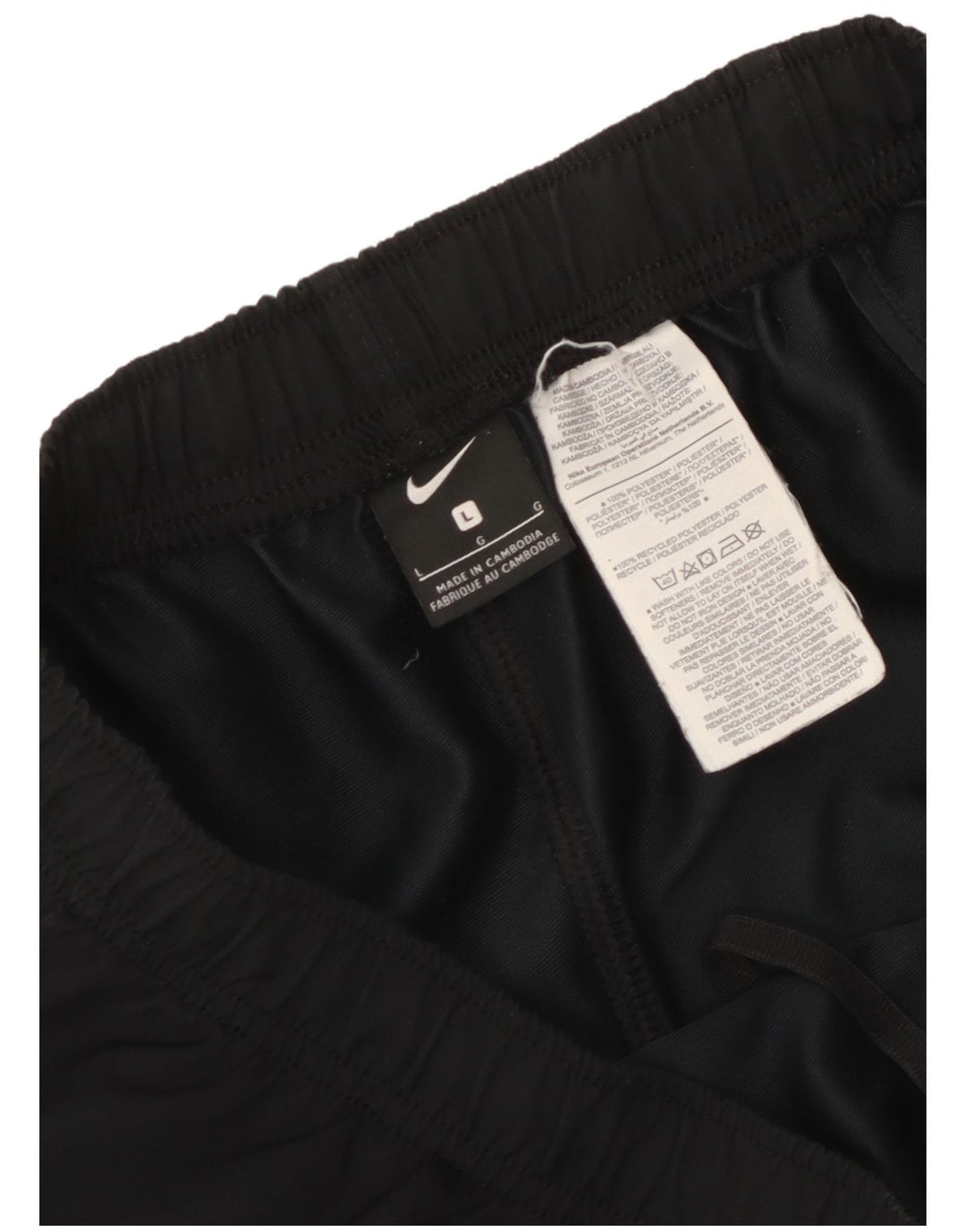 Nike Pantalones cortos deportivos gráficos para mujer UK 46 Grande Poliéster negro