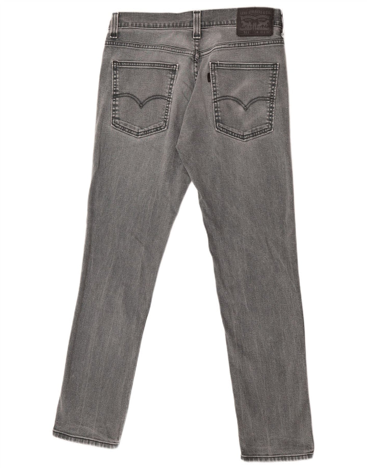 Levi's Hombre 511 Slim Jeans W32 L32 Algodón Gris