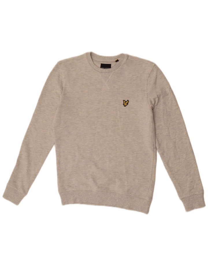Sudadera Lyle & Scott para hombre Jumper XS Algodón moteado gris