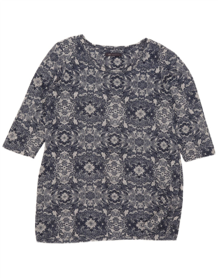Marks & Spencer Top para mujer manga 3/4 UK 46 Poliéster floral azul grande