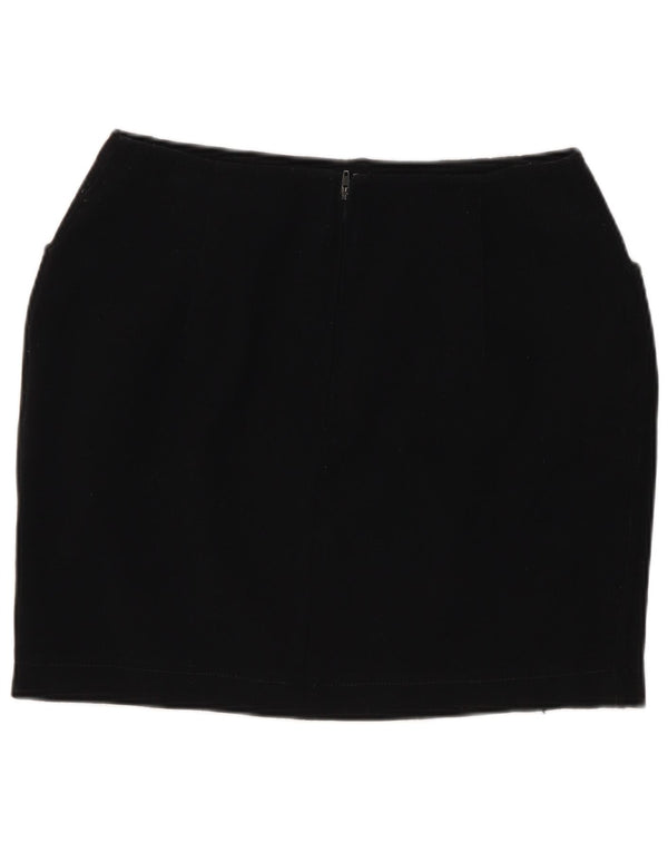 Marella Minifalda para Mujer UK 10 Small W26 Lana Negra