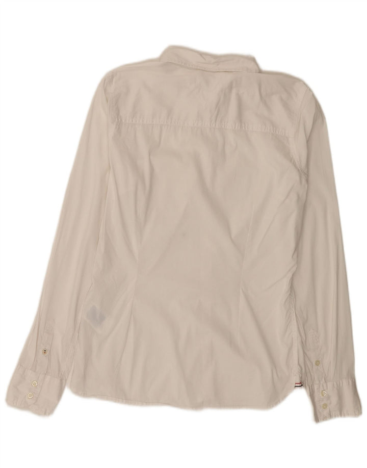 Tommy Hilfiger Camisa para mujer Reino Unido 12 Algodón blanco mediano