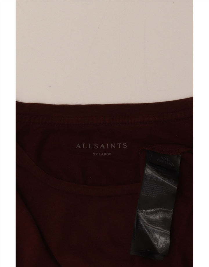 All Saints Camiseta Hombre Manga Larga 2XL Algodón Marrón