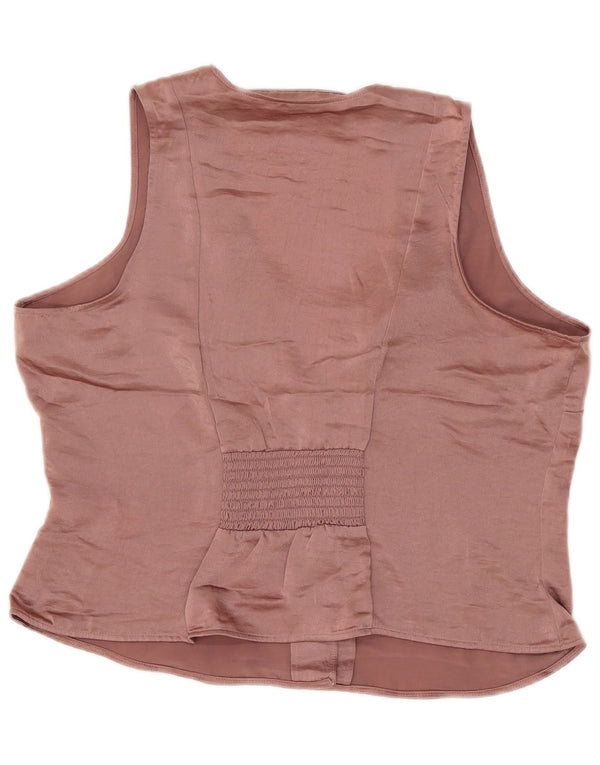 Marks & Spencer Blusa sin mangas para mujer UK 44 Poliéster rosa grande