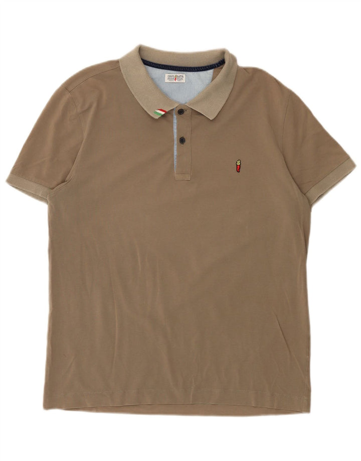 Cooperativa Polo Hombre Grande Algodón Beige