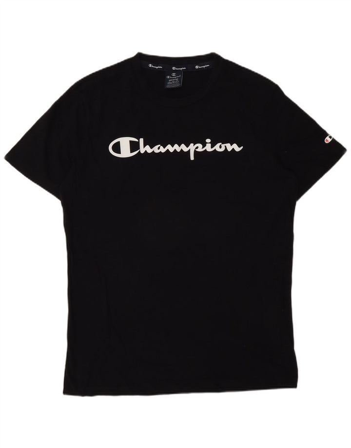 Champion Camiseta gráfica para hombre Top Medium Black Cotton