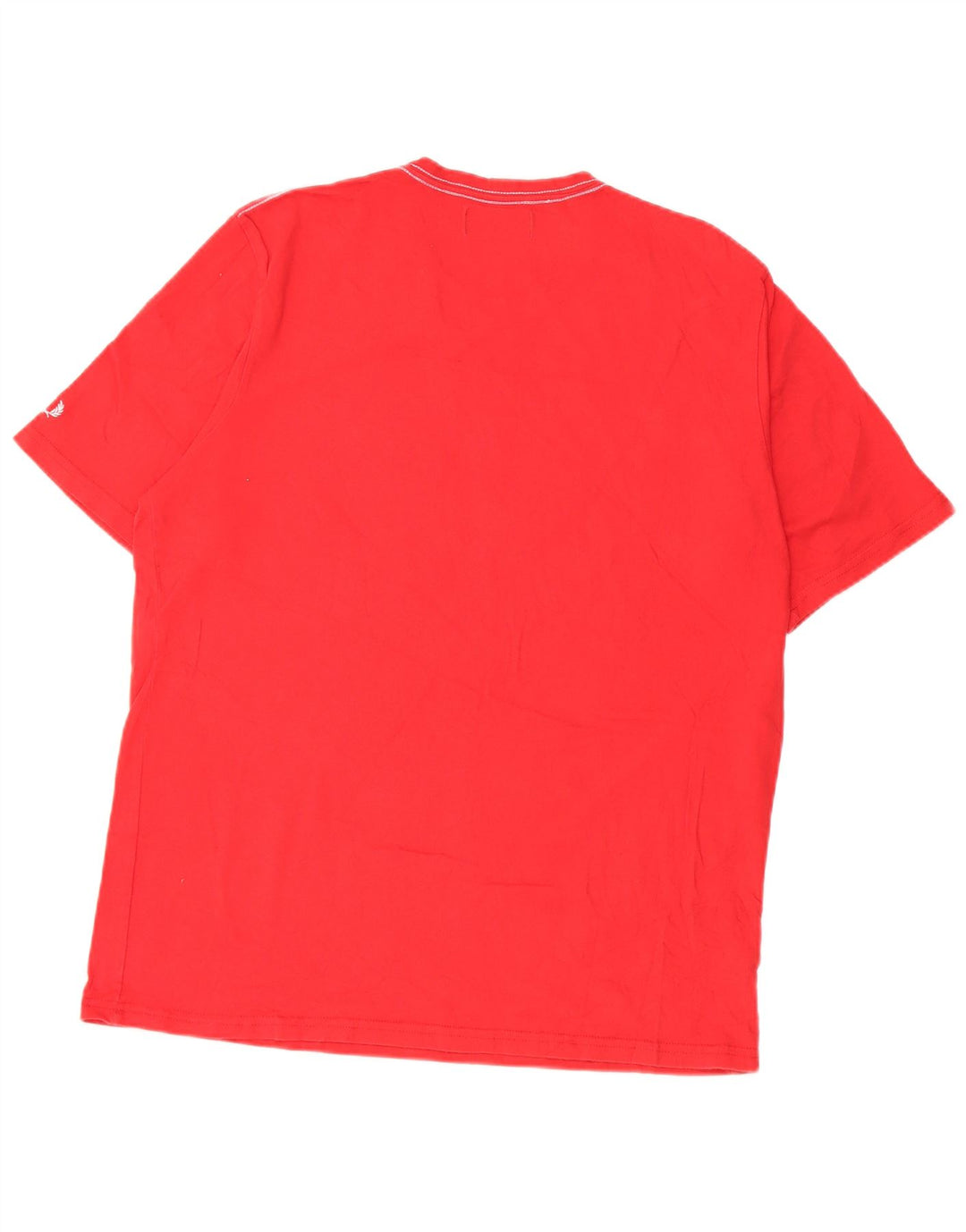 Fred Perry Camiseta Gráfica Para Hombre Top Grande De Algodón Rojo