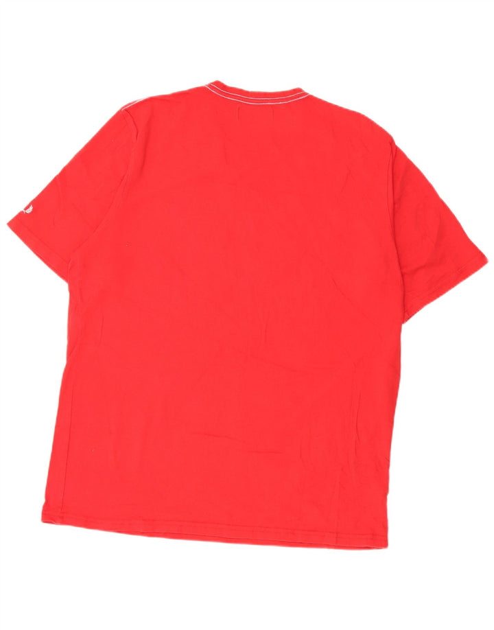 Fred Perry Camiseta Gráfica Para Hombre Top Grande De Algodón Rojo