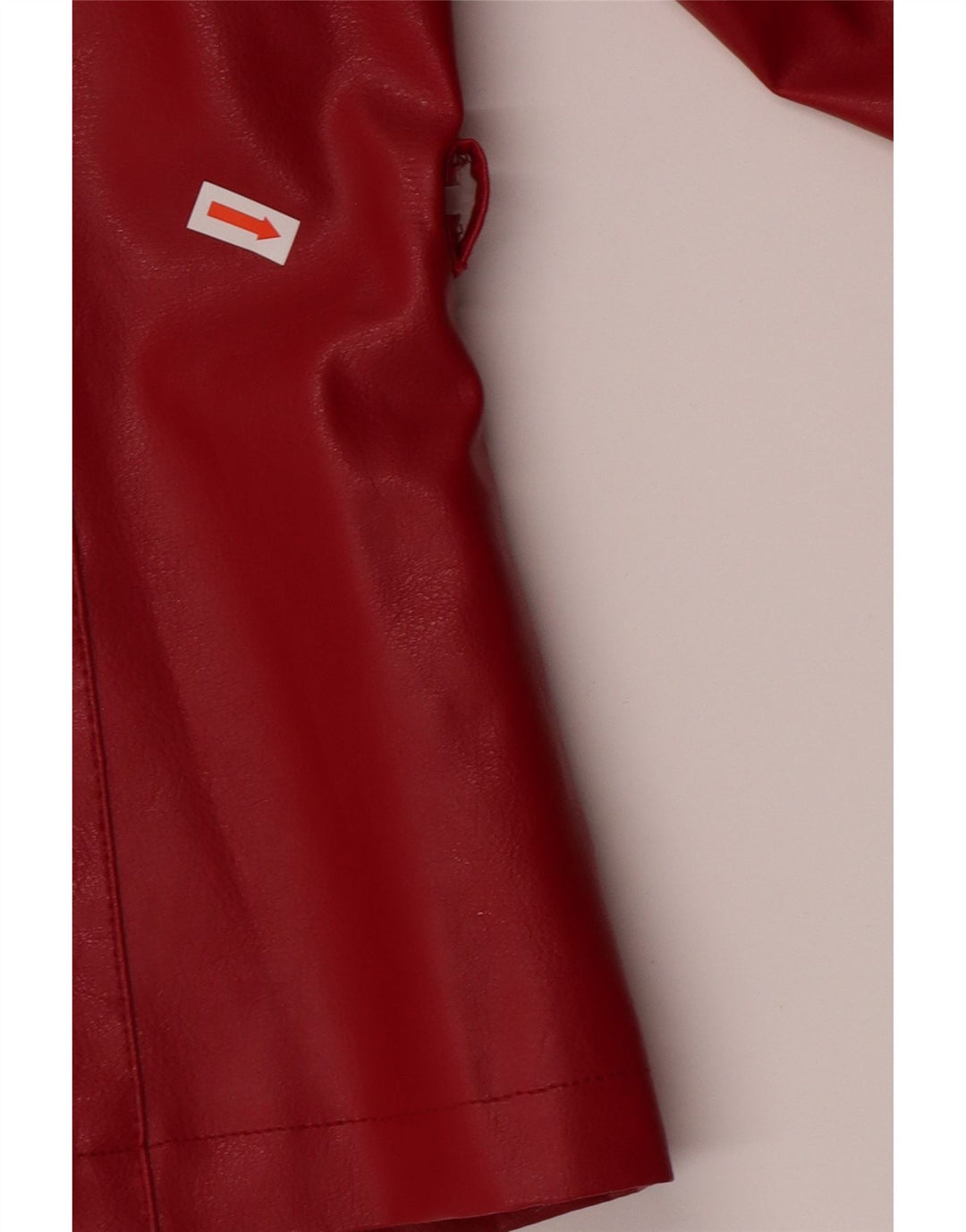 VINTAGE Womens Faux Fur Jacket UK 14 Medium Red Polyvinyl Vintage Vintage and Second-Hand Vintage from Messina Hembry 