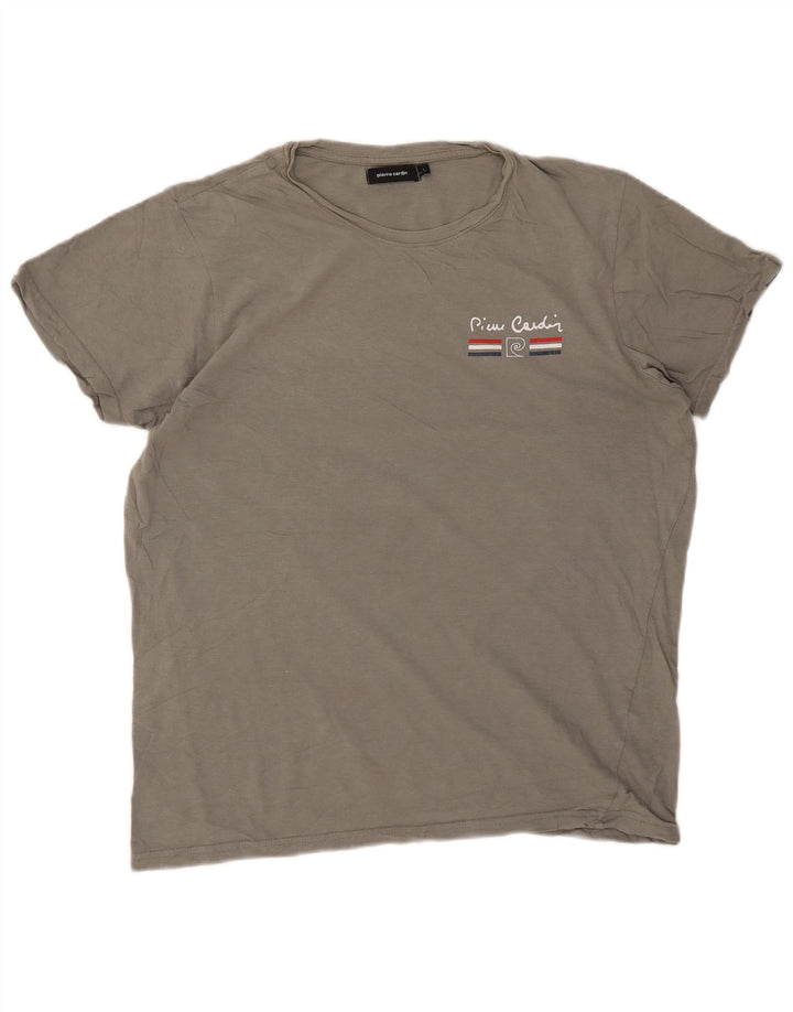 Pierre Cardin - Camiseta gráfica para hombre, talla grande, color gris