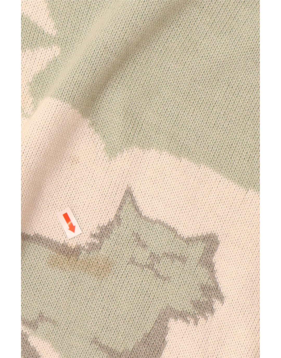 VINTAGE suéter de jersey de cuello de tortuga para mujer Reino Unido 16 estampado animal verde grande