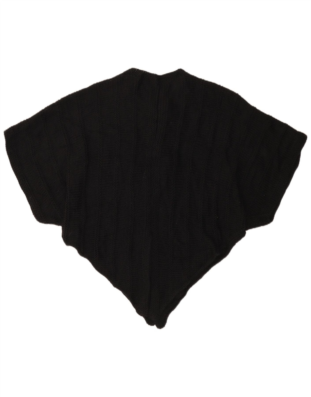Vintage mujer asimétrica poncho jumper talla única negro