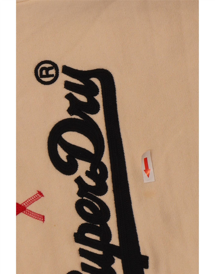 Superdry Sudadera tipo jersey para mujer, talla 40, talla mediana, color blanco roto
