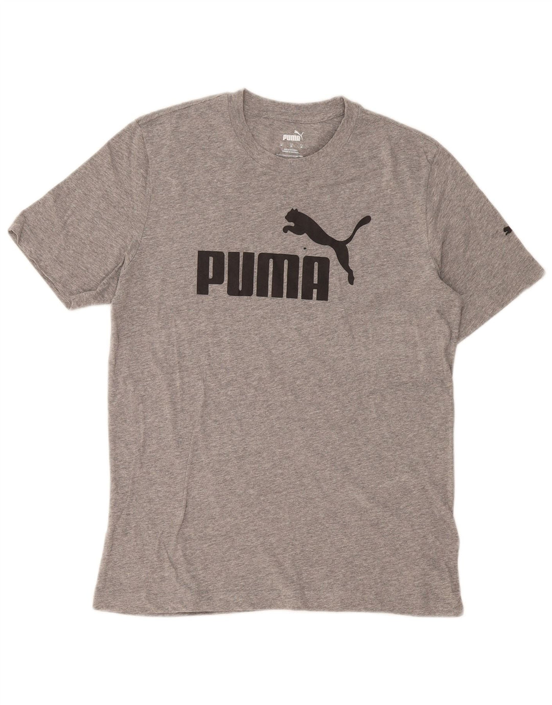 Puma Camiseta gráfica para hombre Top de algodón gris medio