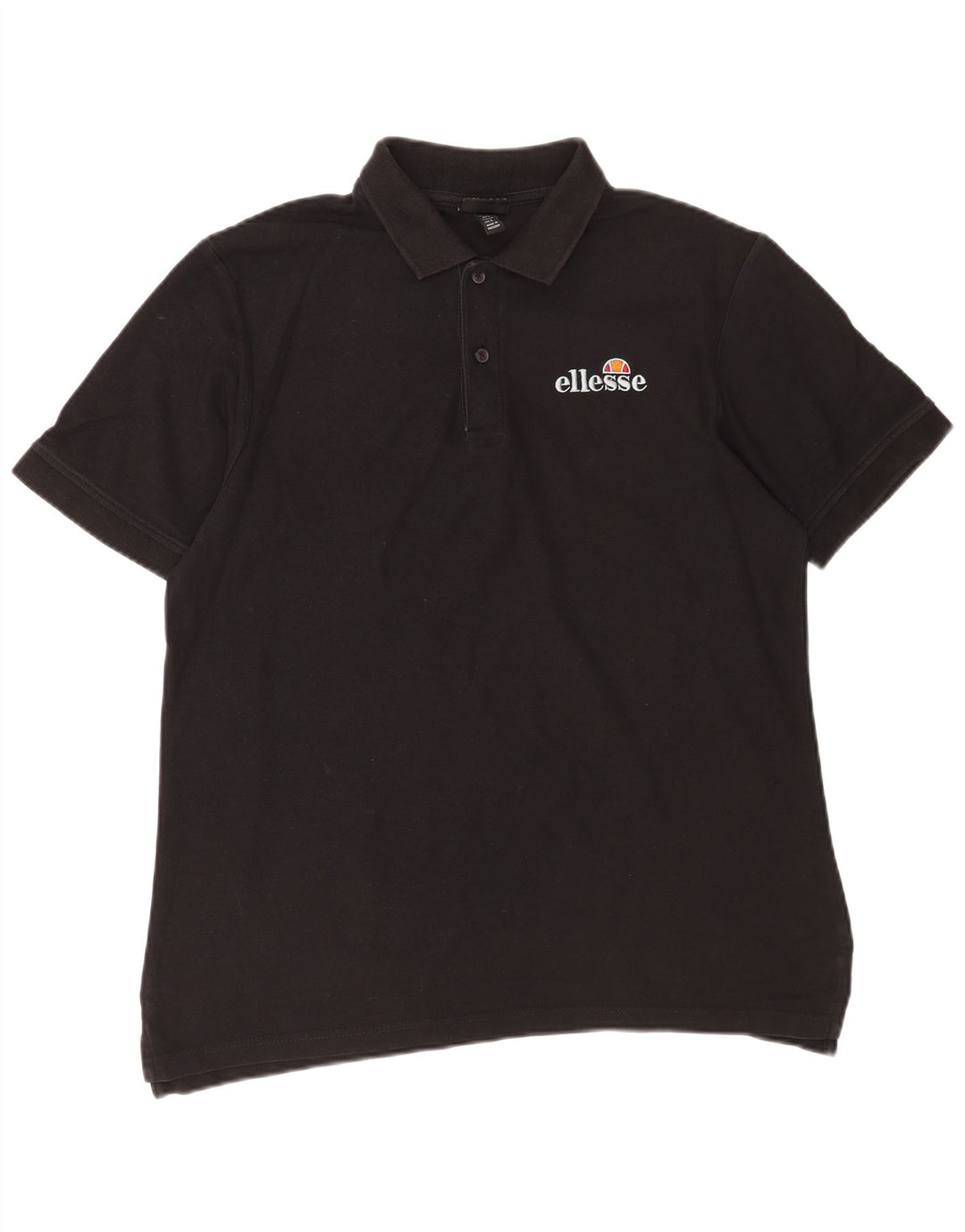 Polo Ellesse Hombre Grande Algodón Negro