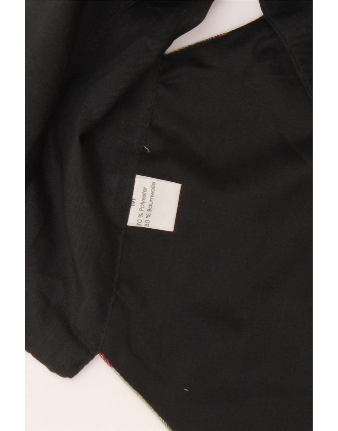 VINTAGE Chaleco de Mujer Reino Unido 14 Poliéster Floral Negro Medio