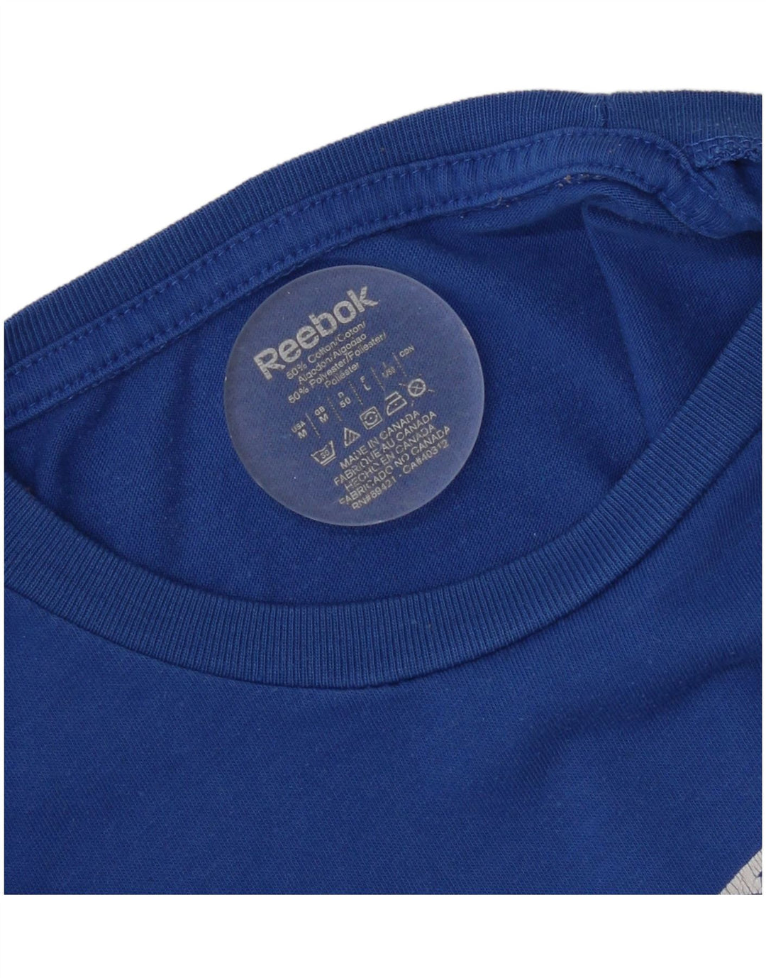 Camiseta Reebok Hombre Graphic Top Algodón Azul Medio