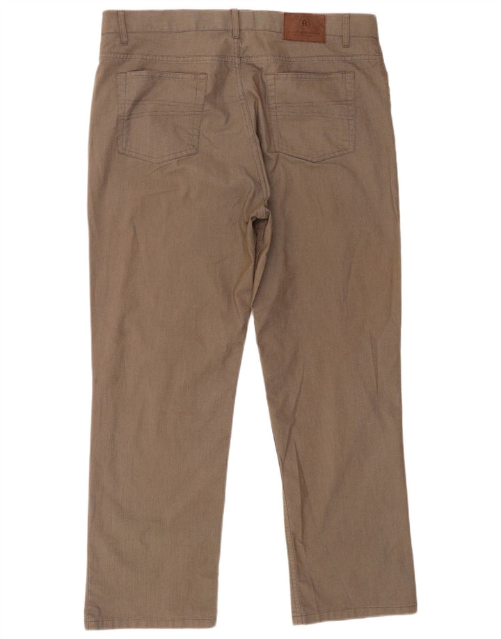 Marks & Spencer Pantalón chino azul Harbor para hombre W38 L29 Cuadros marrones